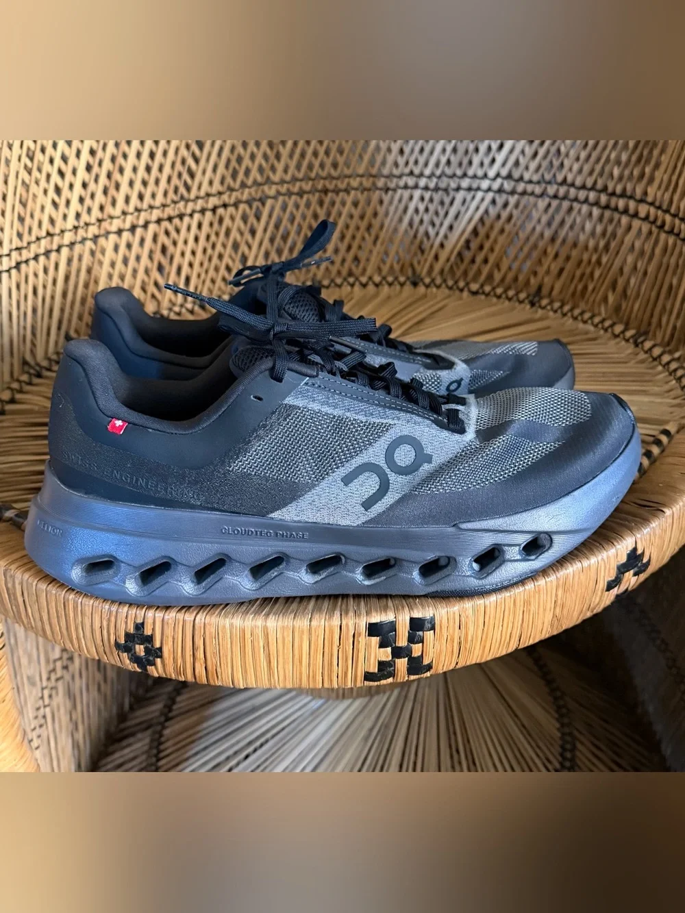 On Cloudsurfer Next Men's Running Shoes Size 10 Black Gray With Currex Insole